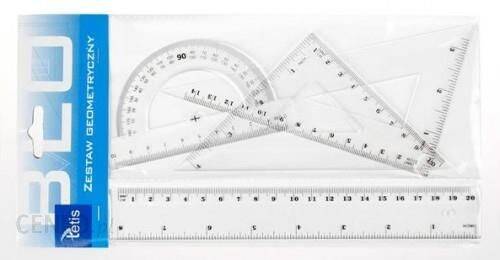 Zestaw geometr.TETIS linijka 20cm