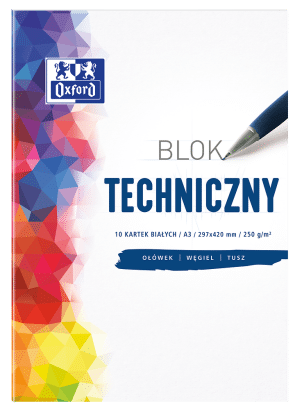 Blok techniczny A3 10k 250g OXFORD