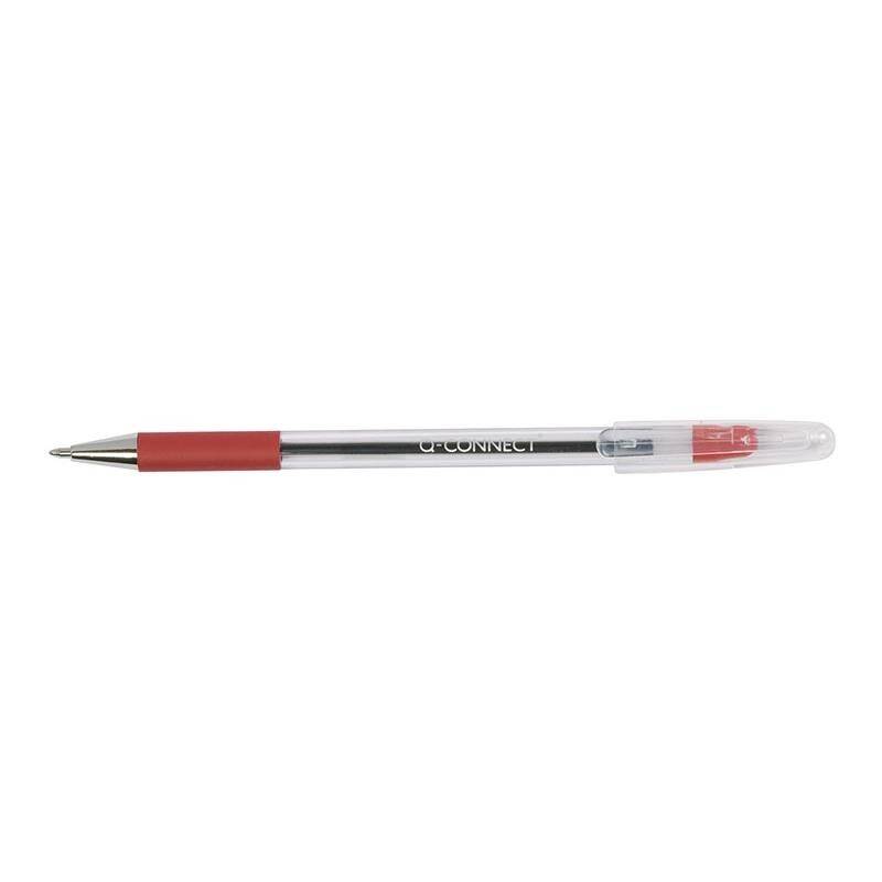 Długopis Q kulkowy czerwony 0,7