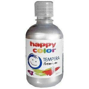 Farba TEMPERA 300ml srebna Happy