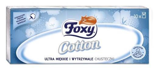 Chusteczki FOXY COTTON 10x10 higieniczne (Zdjęcie 1)
