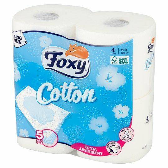 Papier toal.FOXY COTTON 4 rol. 5-warstw