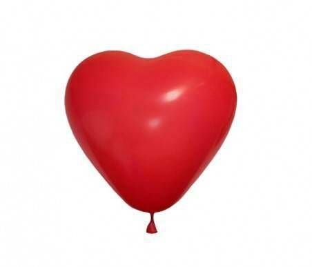 Balon SERCE czerwone 1szt. (Zdjęcie 1)