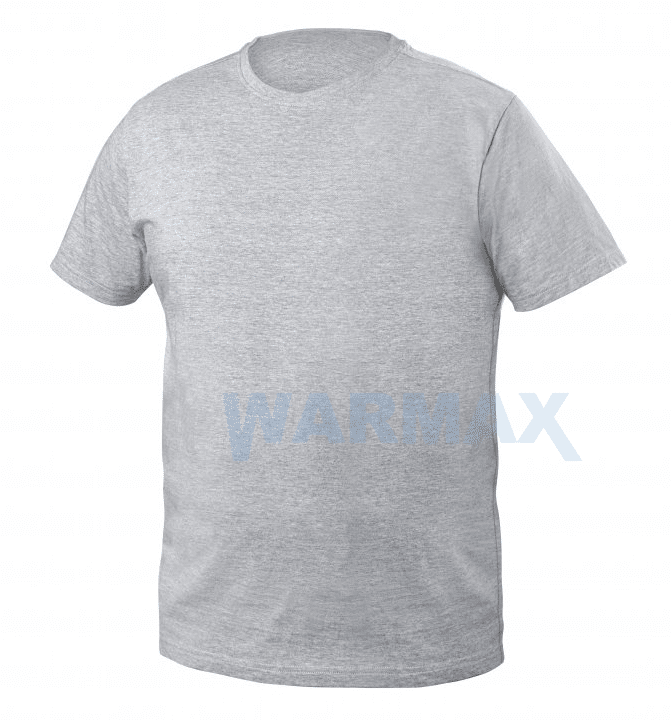 HOGERT VILS T-shirt bawełniany szary melanż - rozmiary S-3XL