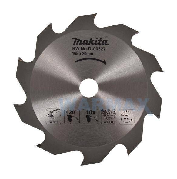 MAKITA Tarcza tnąca HM 165x20mm, 10 zębów