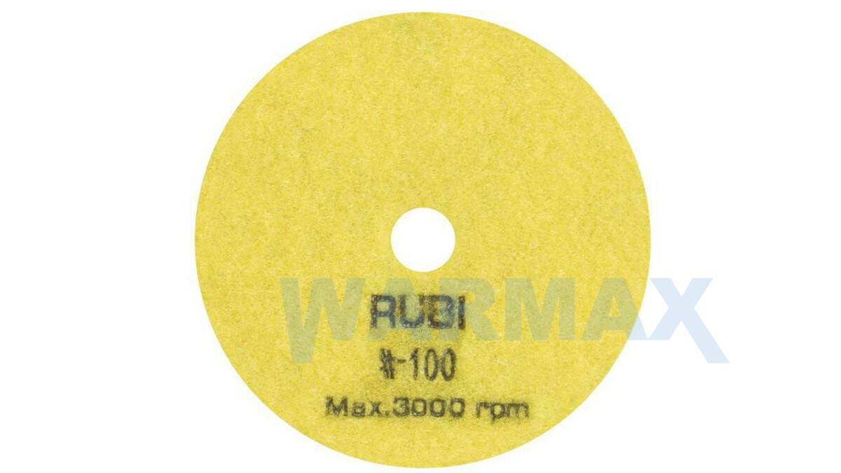 RUBI Dysk polerski na sucho 100 mm - Ziarno #100