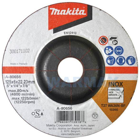 MAKITA Tarcza szlifierska INOX 125x6x22,23mm