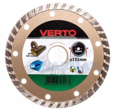 VERTO Tarcza diamentowa 125mm Turbo (Zdjęcie 1)