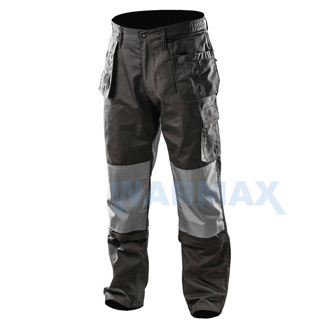 NEO Spodnie robocze, rozmiar M/50, odpinane kieszenie i nogawki - rozmiary S-XL