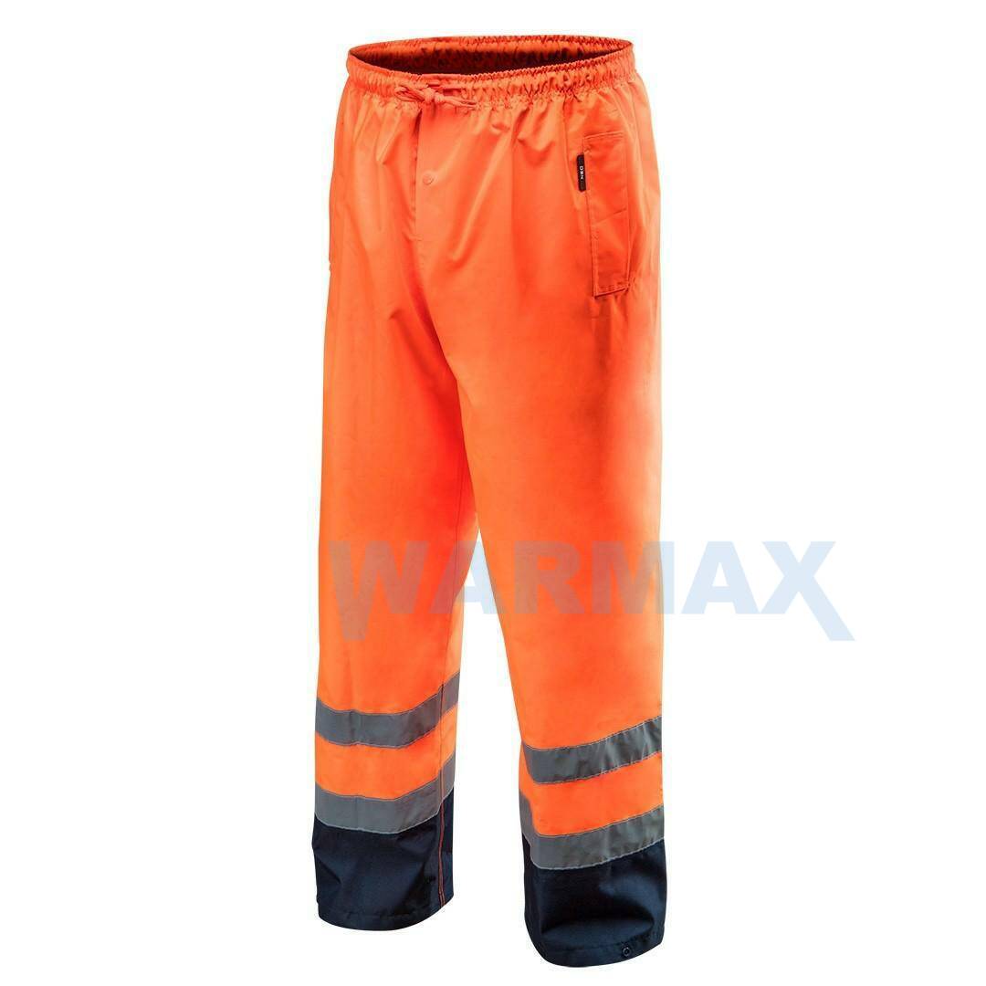 NEO Spodnie robocze ostrzegawcze wodoodporne, pomarańczowe - rozmiary S-3XL