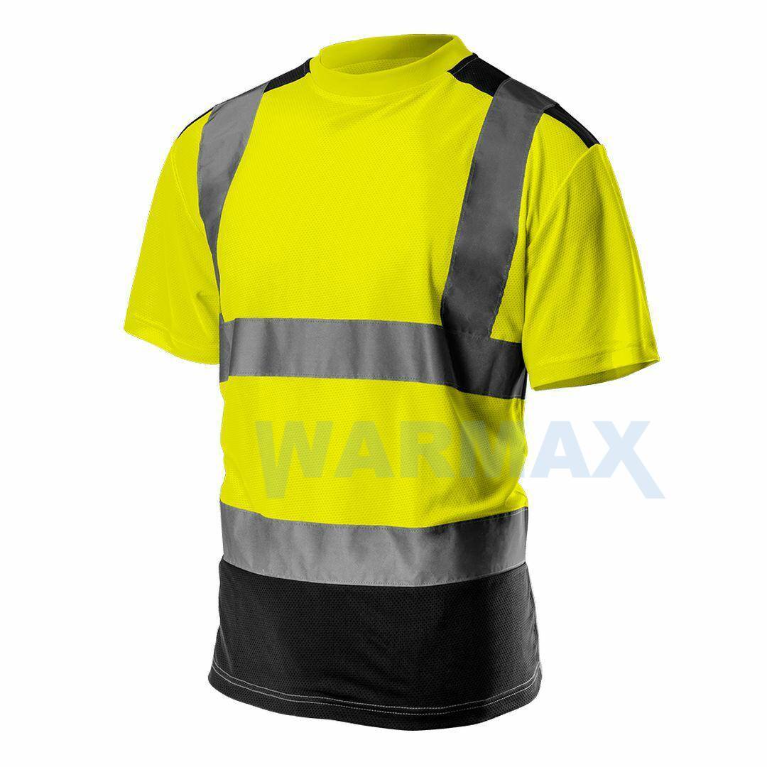 NEO T-shirt ostrzegawczy, ciemny dół, żółty - rozmiary S-2XL