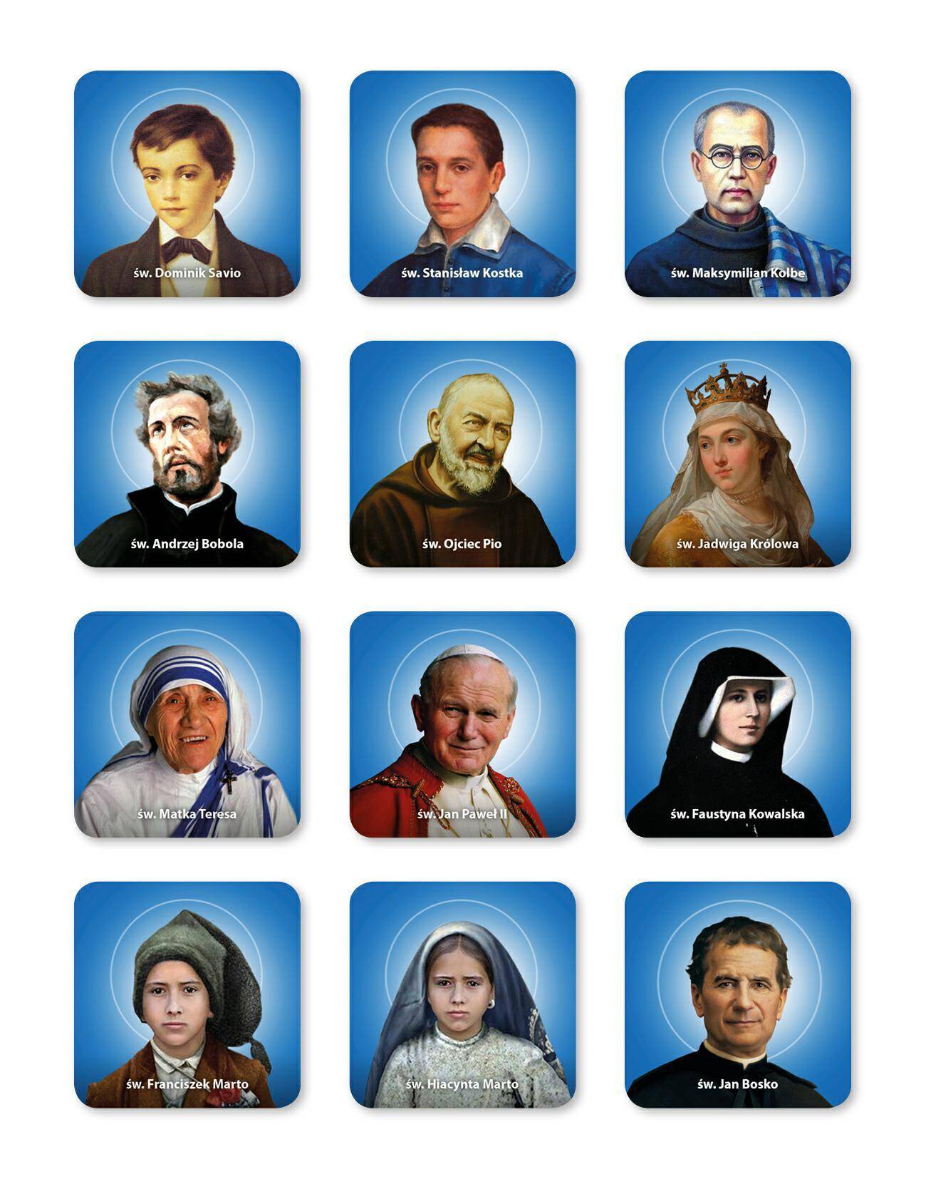 Karty Memo - Poznaj Świętych  (24 karty) (Zdjęcie 3)