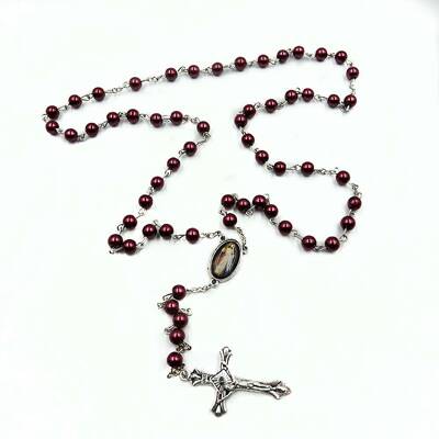 Różaniec bordo 1137-02-03 miłosierdzie.