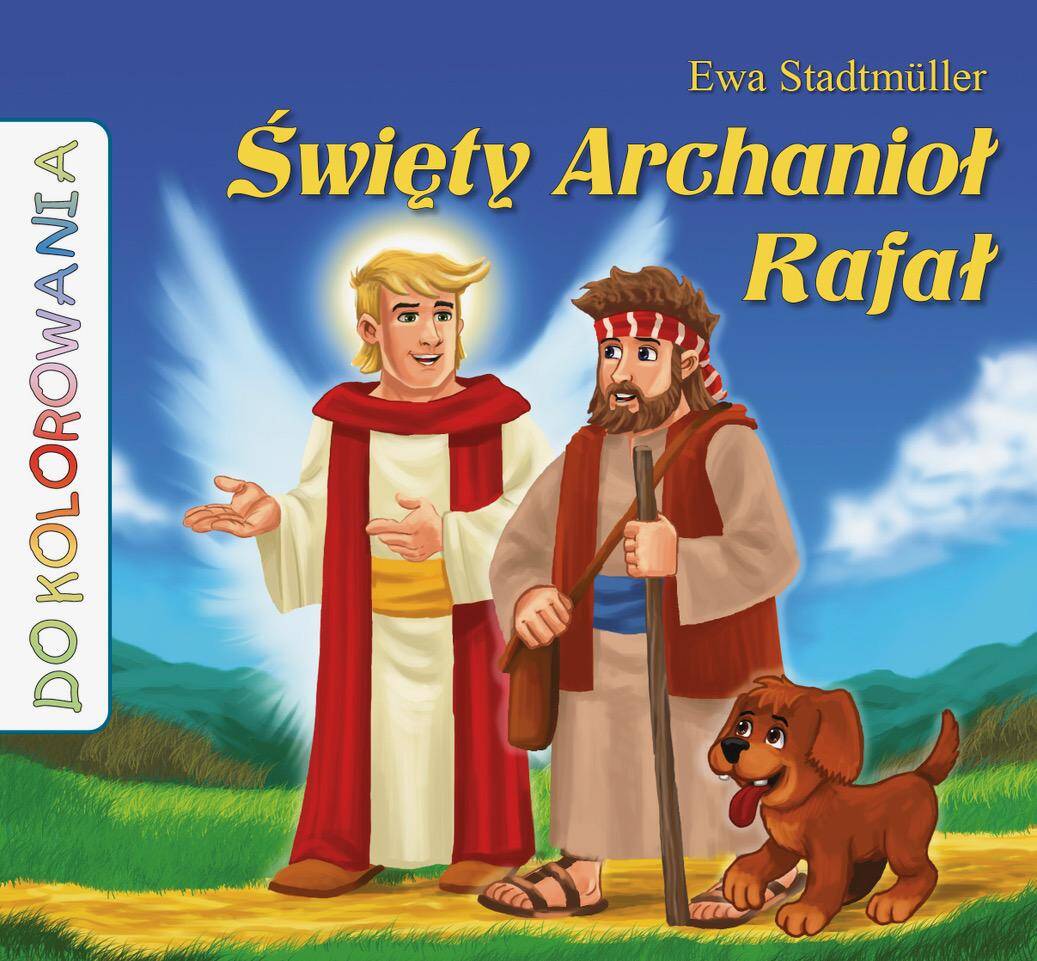 Święty Archanioł Rafał - kolorowanka