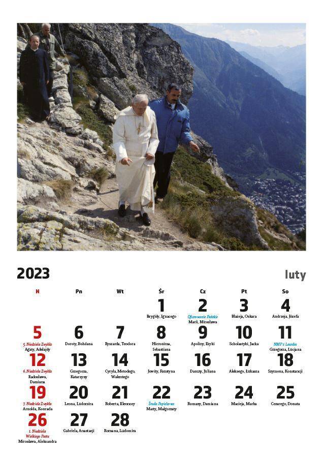 Kalendarz A4 2023 z Janem Pawłem II (Zdjęcie 3)