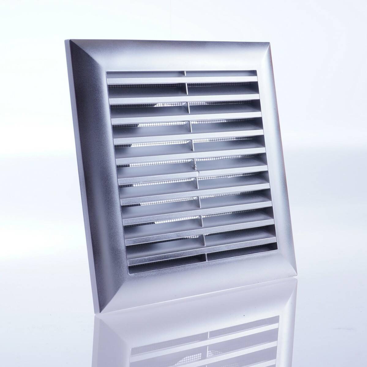 Ventilation grille Silver 17x17 Ø100