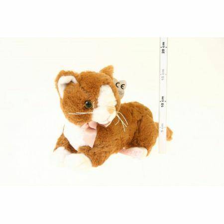 MAS KOT FLICO Z KOKARDĄ BRĄZ 34CM 12831