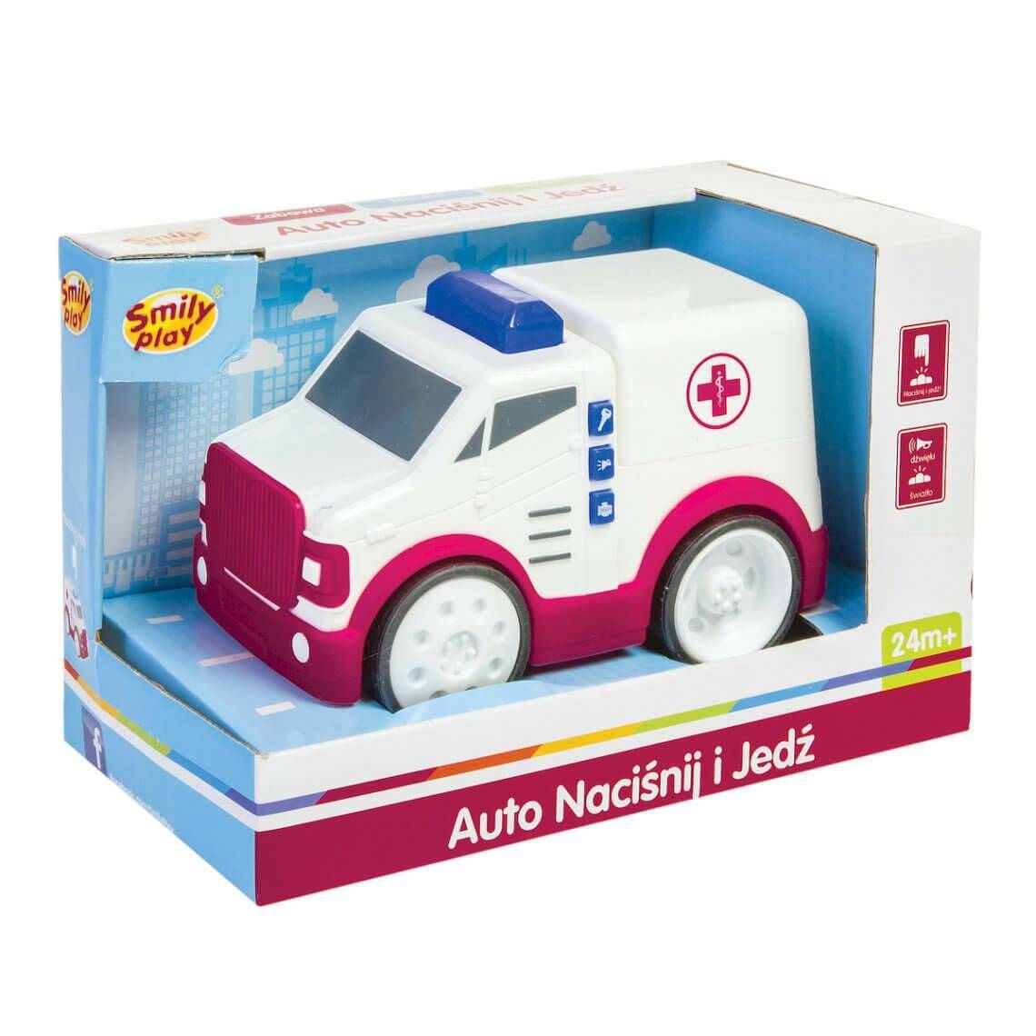 SMILY AUTO KARETKA NACIŚNIJ I JEDŹ 83107