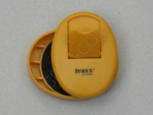 Pieczątka kieszonkowa Traxx 52038 żółty/czarny tusz Ø38 mm