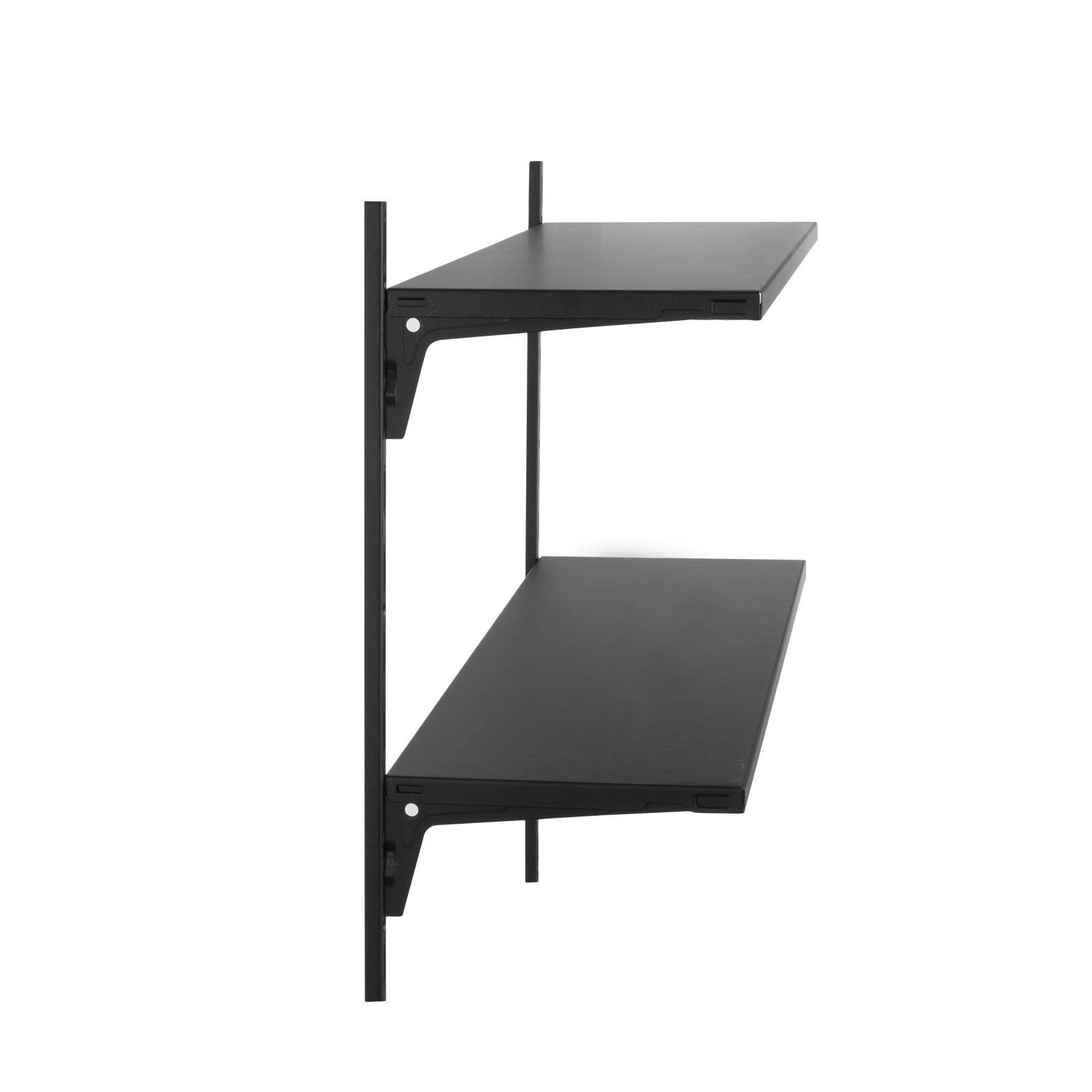 Regał wiszący loft 30 cm – 2 półki, czarny