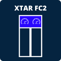 Wizualizacja ładowarki XTAR FC2 dodawanej do zestawu.