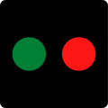 Ikona przedstawia dwa koła o kolorze zielonym i czerwonym symbolizujące diody LED.