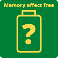 Ikona przedstawia akumulator i znak zapytania w środków. Symbolizuje to brak efektu pamięci w akumulatorkach GP Recyko 650mAh.