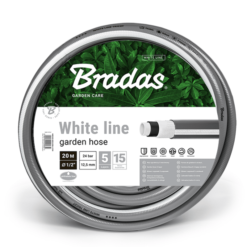 BRADAS 5-warstwowy waz ogrodowy White Line - ehydrogaz.pl