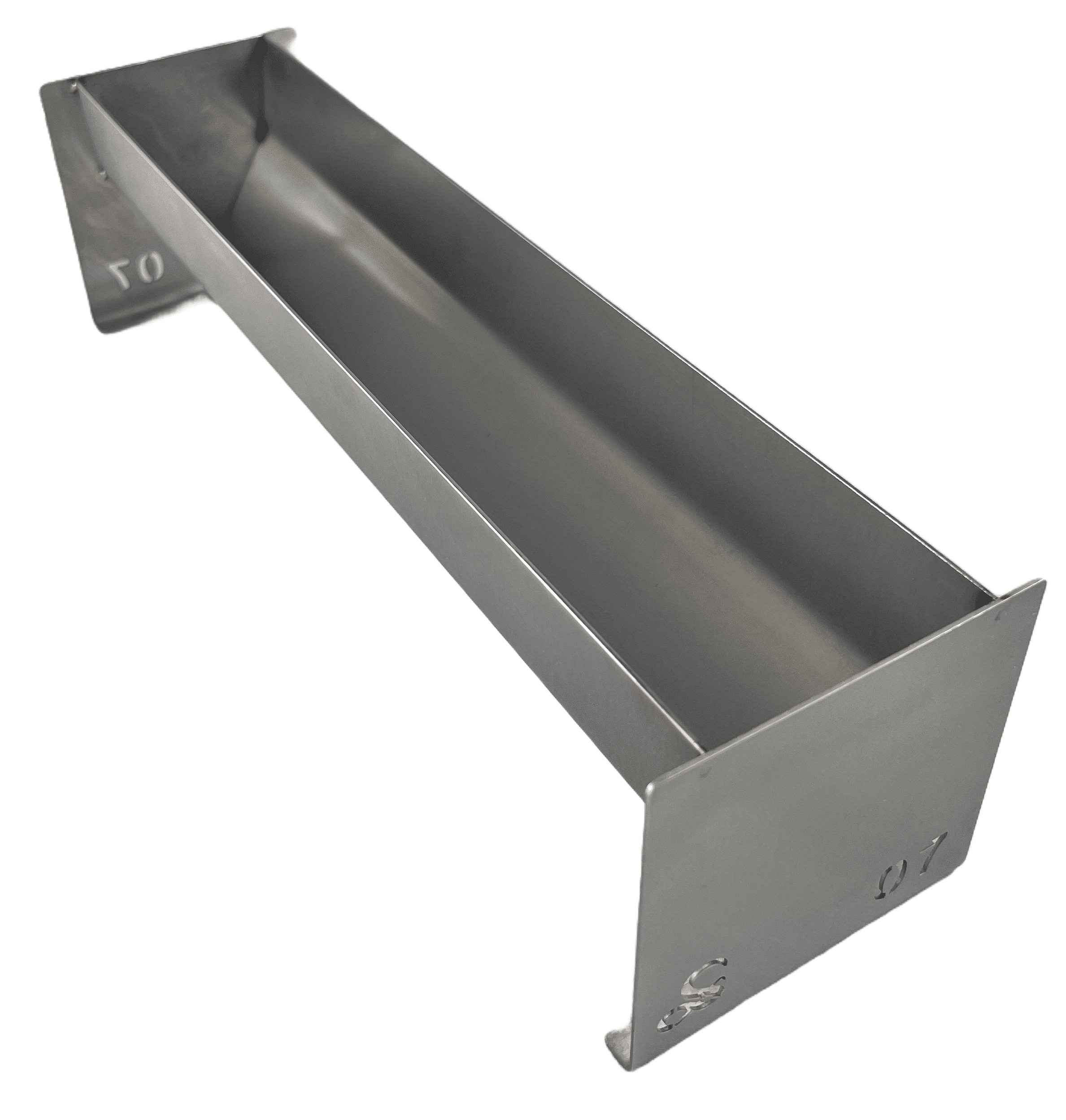 A stainless steel pâté mold, perfect for baking pâtés, pastries and other dishes.