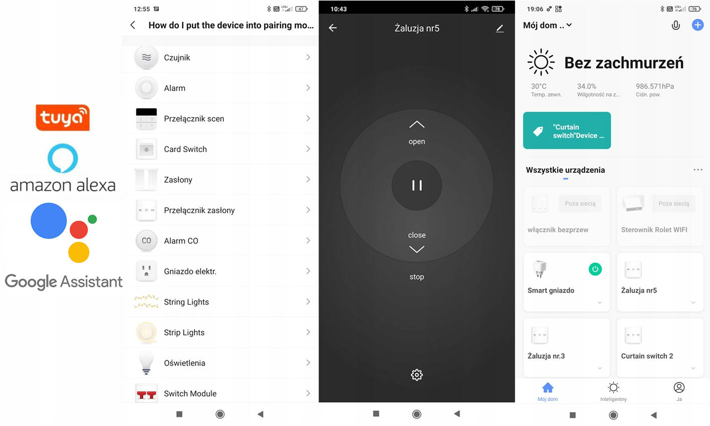 Aplikacja Tuya Smart dla urządzeń Modemix w tym z obsługą głosową Amazon Alexa i Google