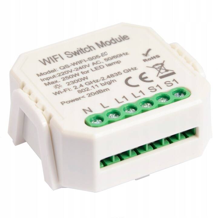Modemix MOD011 - sterownik Wifi do rolet Input:220V-240VAC 50/60Hz, razem z cerytfikatem zgodności CE