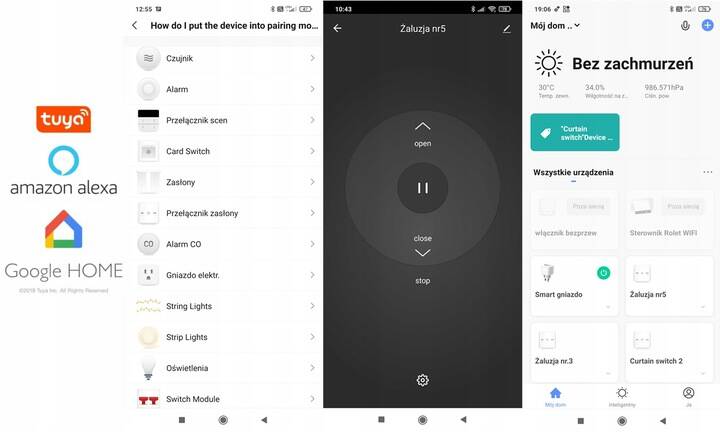Modemix MOD017 - aplikacja mobilna Tuya Smart kompatybilna z Amazon Alexa i Google Home - Smart Home