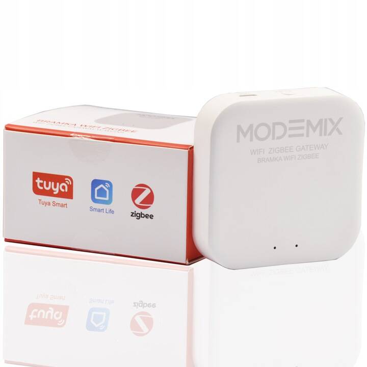 Modemix MOD017 - Pudełko centralki ZigBee razem z produktem