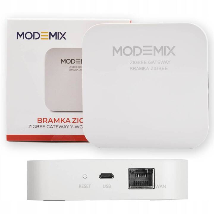 Modemix MOD018 - odbiornik bramka ZigBee Tuya Smart Life - odbiornik / opakowanie wraz z produktem