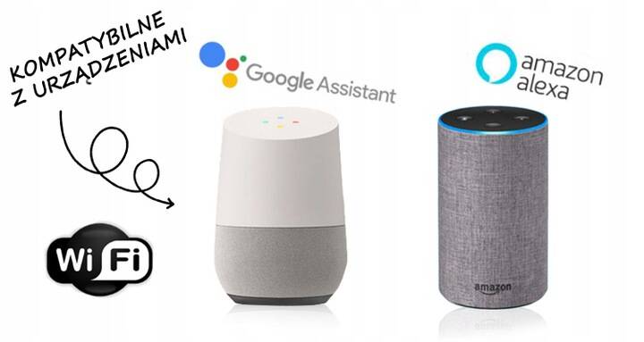 Modemix MOD028 - kompatybilność z urządzeniami Google Assistant i Amazon Alexa, sterownik z obsługą głosową